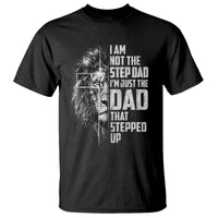 Bonus Dad T Shirt Stepdad Gifts From Stepdaughter Stepson Cross Lion Stepped Up Dad