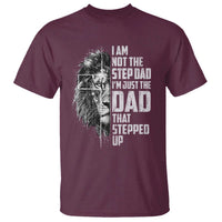 Bonus Dad T Shirt Stepdad Gifts From Stepdaughter Stepson Cross Lion Stepped Up Dad