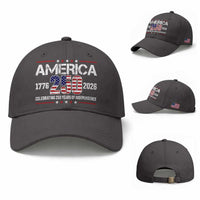 250th Anniversary Baseball Cap American 250 Years Birthday Patriotic 1776 2026