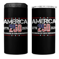 250th Anniversary 4 in 1 Can Cooler Tumbler American 250 Years Birthday Patriotic 1776 2026