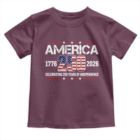250th Anniversary Toddler T Shirt American 250 Years Birthday Patriotic 1776 2026