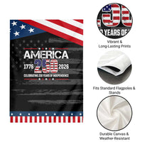 250th Anniversary Patriotic Garden Flag American 250 Years Birthday Patriotic 1776 2026