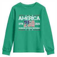 250th Anniversary Youth Sweatshirt American 250 Years Birthday Patriotic 1776 2026