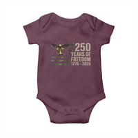 250th Anniversary Baby Onesie 1776 2026 250 Years Birthday Patriotic Camouflage USA Flag