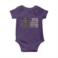 250th Anniversary Baby Onesie 1776 2026 250 Years Birthday Patriotic Camouflage USA Flag