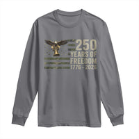 250th Anniversary Long Sleeve Shirt 1776 2026 250 Years Birthday Patriotic Camouflage USA Flag