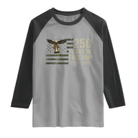 250th Anniversary Raglan Shirt 1776 2026 250 Years Birthday Patriotic Camouflage USA Flag