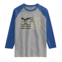 250th Anniversary Raglan Shirt 1776 2026 250 Years Birthday Patriotic Camouflage USA Flag