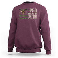 250th Anniversary Sweatshirt 1776 2026 250 Years Birthday Patriotic Camouflage USA Flag