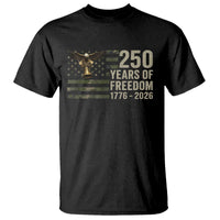 250th Anniversary T Shirt 1776 2026 250 Years Birthday Patriotic Camouflage USA Flag