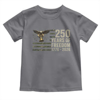 250th Anniversary Toddler T Shirt 1776 2026 250 Years Birthday Patriotic Camouflage USA Flag