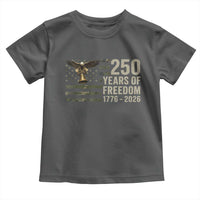 250th Anniversary Toddler T Shirt 1776 2026 250 Years Birthday Patriotic Camouflage USA Flag