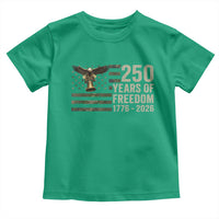 250th Anniversary Toddler T Shirt 1776 2026 250 Years Birthday Patriotic Camouflage USA Flag