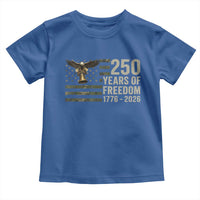 250th Anniversary Toddler T Shirt 1776 2026 250 Years Birthday Patriotic Camouflage USA Flag