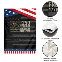 250th Anniversary Patriotic Garden Flag 1776 2026 250 Years Birthday Patriotic Camouflage USA Flag