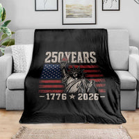 USA Independence 250th Anniversary Throw Blanket Patriotic Lady Liberty American Flag 250 Years 1776 2026