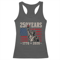 USA Independence 250th Anniversary Racerback Tank Top Patriotic Lady Liberty American Flag 250 Years 1776 2026