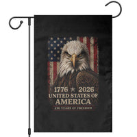 250 Anniversary USA Flag Garden Flag Vintage Bald Eagle Patriotic 1776 2026 250 Years Birthday
