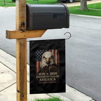 250 Anniversary USA Flag Garden Flag Vintage Bald Eagle Patriotic 1776 2026 250 Years Birthday
