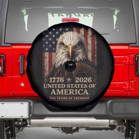 250 Anniversary USA Flag Spare Tire Cover Vintage Bald Eagle Patriotic 1776 2026 250 Years Birthday