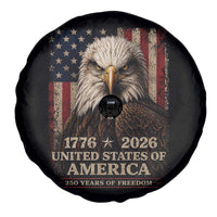 250 Anniversary USA Flag Spare Tire Cover Vintage Bald Eagle Patriotic 1776 2026 250 Years Birthday