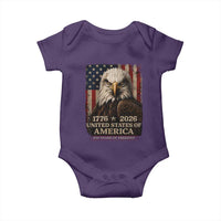 250 Anniversary USA Flag Baby Onesie Vintage Bald Eagle Patriotic 1776 2026 250 Years Birthday
