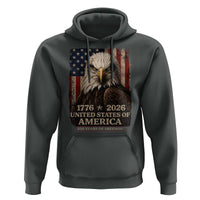 250 Anniversary USA Flag Hoodie Vintage Bald Eagle Patriotic 1776 2026 250 Years Birthday