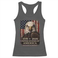 250 Anniversary USA Flag Racerback Tank Top Vintage Bald Eagle Patriotic 1776 2026 250 Years Birthday