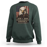 250 Anniversary USA Flag Sweatshirt Vintage Bald Eagle Patriotic 1776 2026 250 Years Birthday