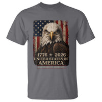 250 Anniversary USA Flag T Shirt Vintage Bald Eagle Patriotic 1776 2026 250 Years Birthday