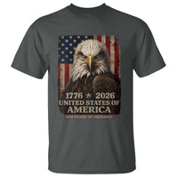 250 Anniversary USA Flag T Shirt Vintage Bald Eagle Patriotic 1776 2026 250 Years Birthday