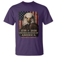 250 Anniversary USA Flag T Shirt Vintage Bald Eagle Patriotic 1776 2026 250 Years Birthday