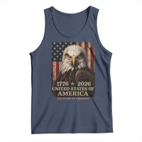 250 Anniversary USA Flag Tank Top Vintage Bald Eagle Patriotic 1776 2026 250 Years Birthday