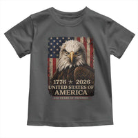 250 Anniversary USA Flag Toddler T Shirt Vintage Bald Eagle Patriotic 1776 2026 250 Years Birthday
