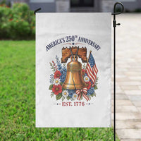 250 Anniversary Garden Flag Floral Liberty Bell USA 250th American 4th July 2026