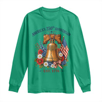 250 Anniversary Long Sleeve Shirt Floral Liberty Bell USA 250th American 4th July 2026