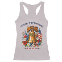 250 Anniversary Racerback Tank Top Floral Liberty Bell USA 250th American 4th July 2026