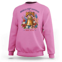 250 Anniversary Sweatshirt Floral Liberty Bell USA 250th American 4th July 2026