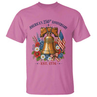 250 Anniversary T Shirt Floral Liberty Bell USA 250th American 4th July 2026