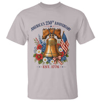 250 Anniversary T Shirt Floral Liberty Bell USA 250th American 4th July 2026