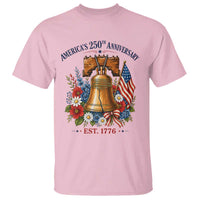 250 Anniversary T Shirt Floral Liberty Bell USA 250th American 4th July 2026
