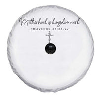 Motherhood Is Kingdom Work Spare Tire Cover Christian Mom Floral Mama Mothers Day