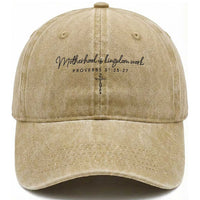 Motherhood Is Kingdom Work Washed Cotton Baseball Cap Christian Mom Floral Mama Mothers Day