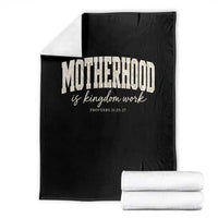 Motherhood Is Kingdom Work Throw Blanket Cute Christian Mom Mothers Day Floral Jesus