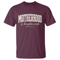 Motherhood Is Kingdom Work T Shirt Cute Christian Mom Mothers Day Floral Jesus