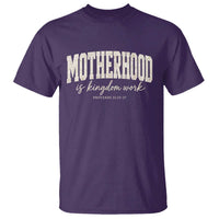 Motherhood Is Kingdom Work T Shirt Cute Christian Mom Mothers Day Floral Jesus