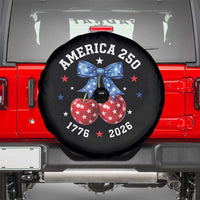 250 Anniversary USA Spare Tire Cover Cherry Coquette Bow 4th Of July 1776 2026 250th Birthday