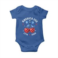 250 Anniversary USA Baby Onesie Cherry Coquette Bow 4th Of July 1776 2026 250th Birthday