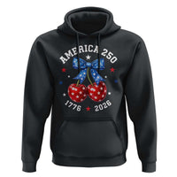 250 Anniversary USA Hoodie Cherry Coquette Bow 4th Of July 1776 2026 250th Birthday