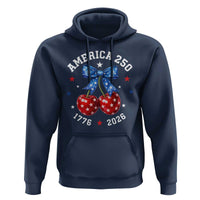 250 Anniversary USA Hoodie Cherry Coquette Bow 4th Of July 1776 2026 250th Birthday